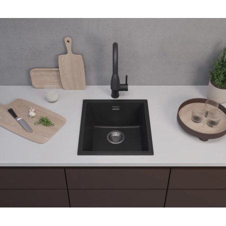 Kuchyňský dřez Alveus Omni 10 Black Edition Deep Black 90