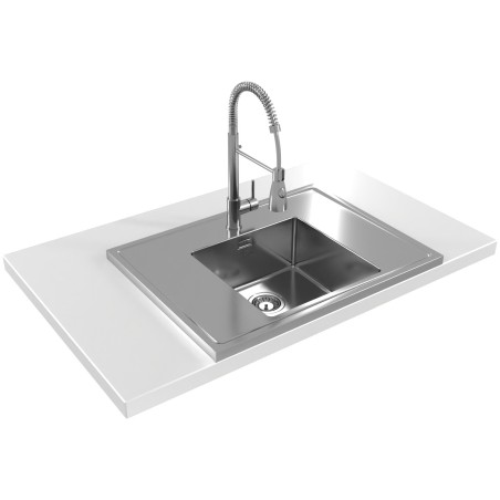 Kuchyňský dřez Alveus Luxal 20 central, zvednutý lem