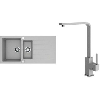 Set Alveus (dřez Cadit 80 Beton 81 + baterie Afra Beton 81)