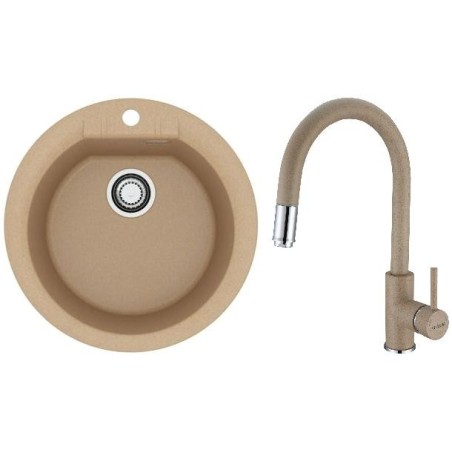 Set Alveus (dřez Cadit 100 Beige 55 + baterie Delos Beige 55) Set Alveus (dřez Cadit 100 Beige 55 + baterie Delos Beige 55)