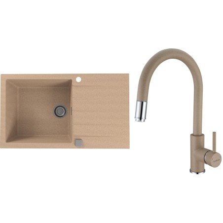 Set Alveus (dřez Cadit 40 Beige 55 + baterie Delos Beige 55)