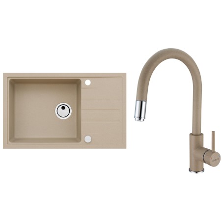 Set Alveus (dřez Intermezzo 130 Beige 55 + baterie Delos Beige 55) Set Alveus (dřez Intermezzo 130 Beige 55 + baterie Delos Beige 55)