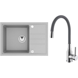 Set Alveus (dřez Intermezzo 40 Beton 81 + baterie Mintas Beton/Chrom)