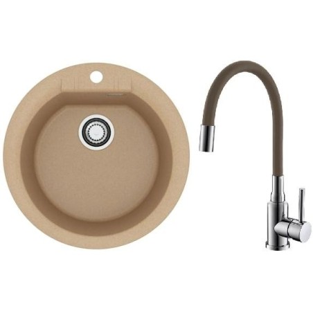 Set Alveus (dřez Cadit 100 Beige 55 + baterie Mintas Béžová/Chrom) Set Alveus (dřez Cadit 100 Beige 55 + baterie Mintas Béžová/Chrom)