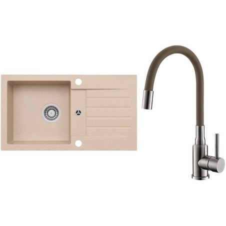 Set Alveus (dřez Niro 130 Beige 55 + baterie Mintas Béžová/Kartáčovaná ocel) Set Alveus (dřez Niro 130 Beige 55 + baterie Mintas Béžová/Kartáčovaná ocel)