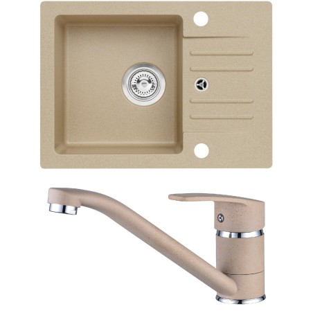 Set Alveus (dřez Cortina 40 Beige 55, bez excentru + baterie Nina Beige 55) Set Alveus (dřez Cortina 40 Beige 55, bez excentru + baterie Nina Beige 55)