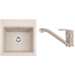 Set Alveus (dřez Gem 10 Beige 55 + baterie Nina Beige 55)