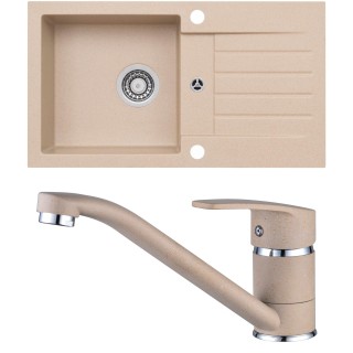 Set Alveus (dřez Niro 130 Beige 55 + baterie Nina Beige 55)
