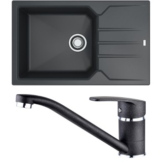 Set Alveus (dřez Record 40 Black 91 + baterie Nina Black 91)