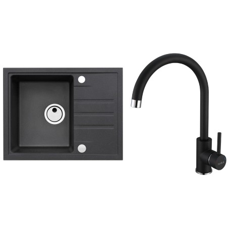 Set Alveus (dřez Intermezzo 30 Black 91 + baterie Roxa Black 91)