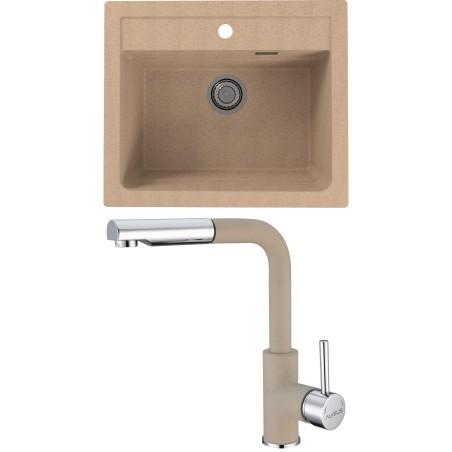 Set Alveus (dřez Atrox 30 Beige 55 + baterie Siros Beige 55)