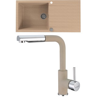 Set Alveus (dřez Cadit 50 Beige 55 + baterie Siros Beige 55)