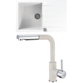 Set Alveus (dřez Cadit 20 White 11 + baterie Siros White 11)