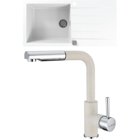 Set Alveus (dřez Cadit 50 White 11 + baterie Siros White 11)