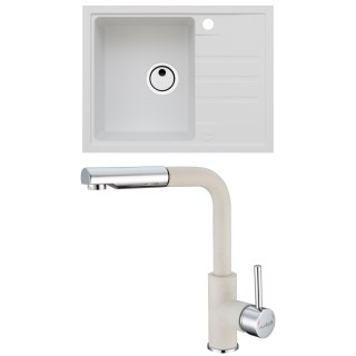 Set Alveus (dřez Intermezzo 30 White 11 + baterie Siros White 11)