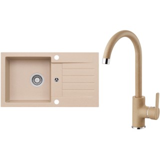 Set Alveus (dřez Niro 130 Beige 55 + baterie Tonia Beige 55)