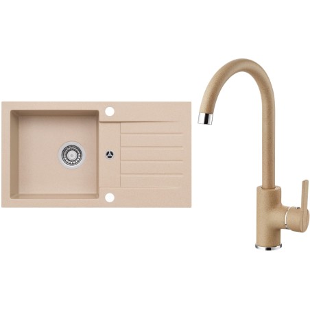 Set Alveus (dřez Niro 130 Beige 55 + baterie Tonia Beige 55)