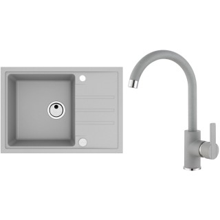 Set Alveus (dřez Intermezzo 40 Beton 81 + baterie Tonia Beton 81)