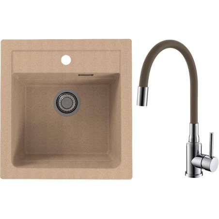 Set Alveus (dřez Atrox 20 Beige 55 + baterie Mintas Béžová/Chrom) Set Alveus (dřez Atrox 20 Beige 55 + baterie Mintas Béžová/Chrom)