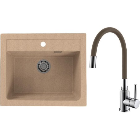 Set Alveus (dřez Atrox 30 Beige 55 + baterie Mintas Béžová/Chrom) Set Alveus (dřez Atrox 30 Beige 55 + baterie Mintas Béžová/Chrom)