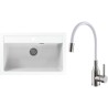 Set Alveus (dřez Atrox 40 White 11 + baterie Mintas Bílá/Kartáčovaná ocel) Set Alveus (dřez Atrox 40 White 11 + baterie Mintas Bílá/Kartáčovaná ocel)