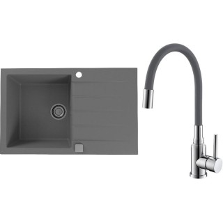 Set Alveus (dřez Cadit 20 Beton 81 + baterie Mintas Beton/Chrom)