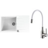 Set Alveus (dřez Cadit 40 White 11 + baterie Mintas Bílá/Kartáčovaná ocel) Set Alveus (dřez Cadit 40 White 11 + baterie Mintas Bílá/Kartáčovaná ocel)