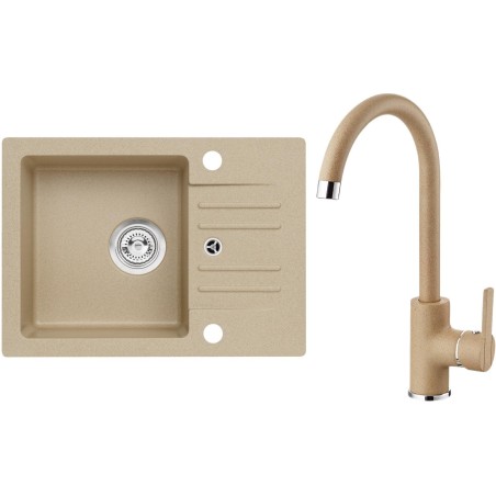 Set Alveus (dřez Cortina 40 Beige 55, bez excentru + baterie Tonia Beige 55) Set Alveus (dřez Cortina 40 Beige 55, bez excentru + baterie Tonia Beige 55)
