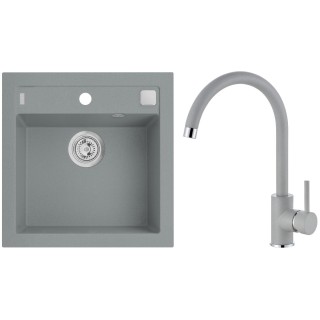 Set Alveus (dřez Formic 20 Beton 81 + baterie Roxa Beton 81)