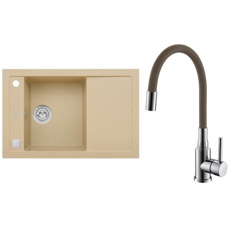 Set Alveus (dřez Formic 30 Beige 55 + baterie Mintas Béžová/Chrom) Set Alveus (dřez Formic 30 Beige 55 + baterie Mintas Béžová/Chrom)