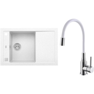 Set Alveus (dřez Formic 30 White 11 + baterie Mintas Bílá/Chrom)