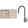 Set Alveus (dřez Galapagos 30 Beige 55 + baterie Mintas Béžová/Kartáčovaná ocel) Set Alveus (dřez Galapagos 30 Beige 55 + baterie Mintas Béžová/Kartáčovaná ocel)