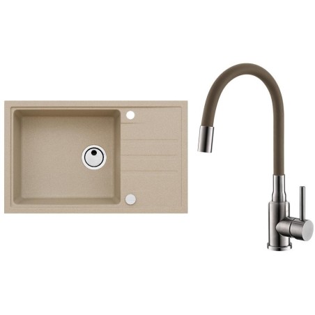 Set Alveus (dřez Intermezzo 130 Beige 55 + baterie Mintas Béžová/Kartáčovaná ocel) Set Alveus (dřez Intermezzo 130 Beige 55 + baterie Mintas Béžová/Kartáčovaná ocel)