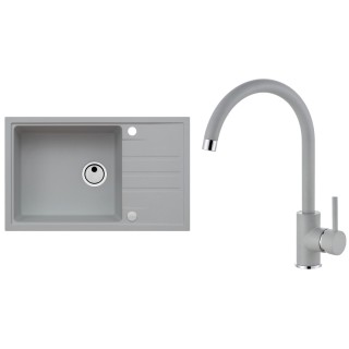 Set Alveus (dřez Intermezzo 130 Beton 81 + baterie Roxa Beton 81)