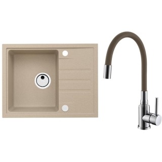 Set Alveus (dřez Intermezzo 30 Beige 55 + baterie Mintas Béžová/Chrom)