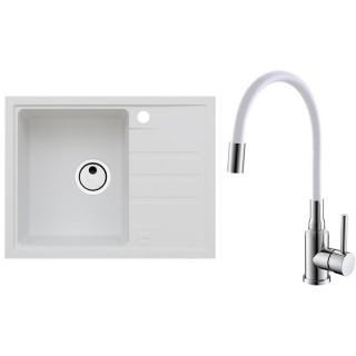 Set Alveus (dřez Intermezzo 30 White 11 + baterie Mintas Bílá/Chrom)