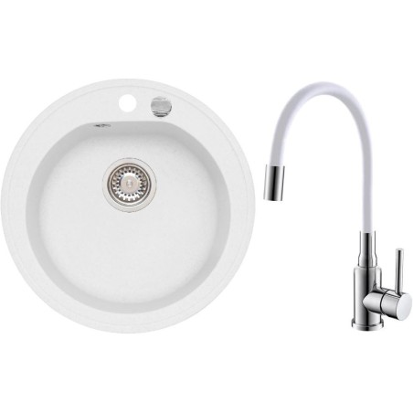 Set Alveus (dřez Niagara 10 White 11 + baterie Mintas Bílá/Chrom)