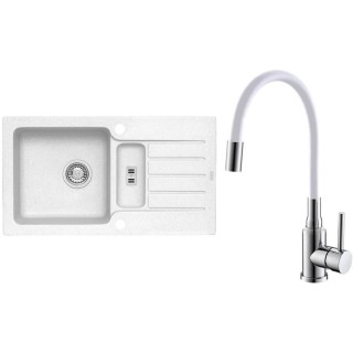 Set Alveus (dřez Niagara 70 White 11 + baterie Mintas Bílá/Chrom)
