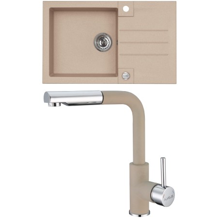 Set Alveus (dřez Rock 130 Beige 55 + baterie Siros Beige 55) Set Alveus (dřez Rock 130 Beige 55 + baterie Siros Beige 55)