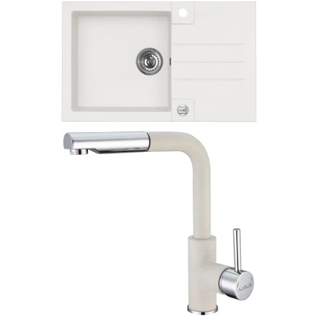 Set Alveus (dřez Rock 130 White 11 + baterie Siros White 11) Set Alveus (dřez Rock 130 White 11 + baterie Siros White 11)