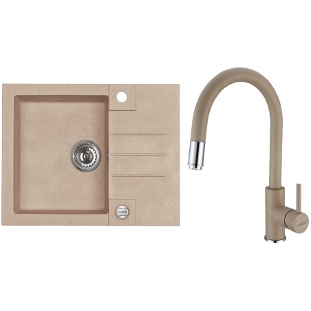 Set Alveus (dřez Rock 30 Beige 55 + baterie Delos Beige 55)