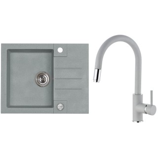 Set Alveus (dřez Rock 30 Beton 81 + baterie Delos Beton 81)