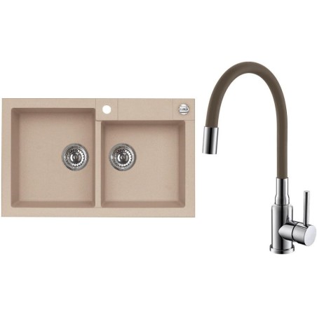 Set Alveus (dřez Rock 90 Beige 55 + baterie Mintas Béžová/Chrom) Set Alveus (dřez Rock 90 Beige 55 + baterie Mintas Béžová/Chrom)