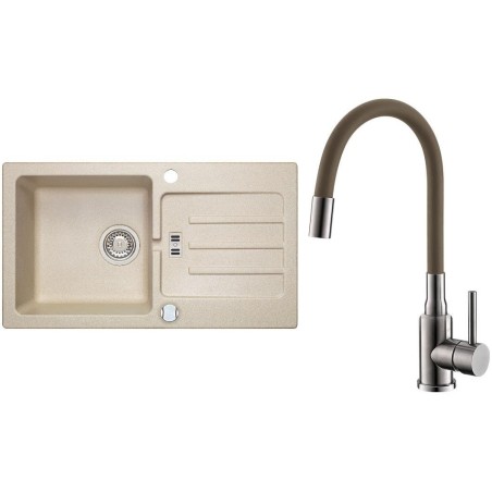Set Alveus (dřez Victoria 30 Beige 55 + baterie Mintas Béžová/Kartáčovaná ocel) Set Alveus (dřez Victoria 30 Beige 55 + baterie Mintas Béžová/Kartáčovaná ocel)