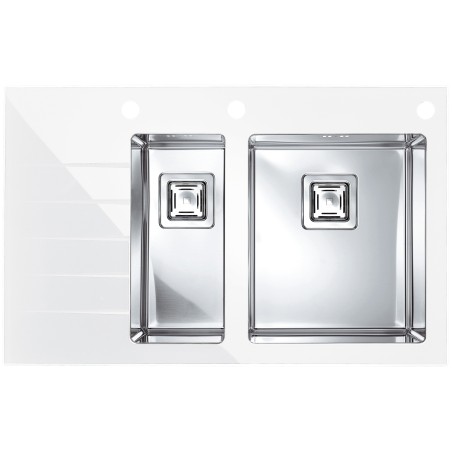 Kuchyňský dřez Alveus Crystalix 20 bílá/satin, pravý