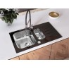 Kuchyňský dřez Alveus Glassix 20 UP bílá/satin Kuchyňský dřez Alveus Glassix 20 UP bílá/satin