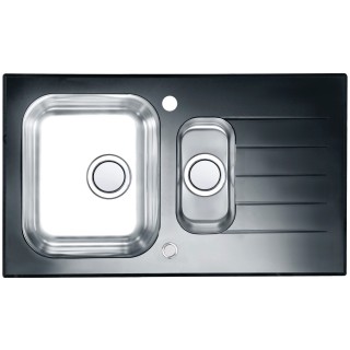 Kuchyňský dřez Alveus Glassix 20 UP černá/satin