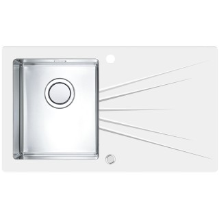 Kuchyňský dřez Alveus Karat 10 UP bílá/satin, levý