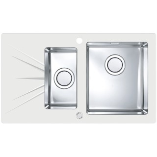 Kuchyňský dřez Alveus Karat 20 UP bílá/satin, pravý