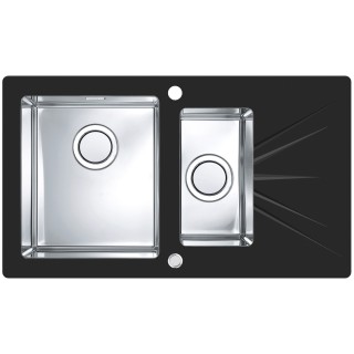 Kuchyňský dřez Alveus Karat 20 UP černá/satin, levý